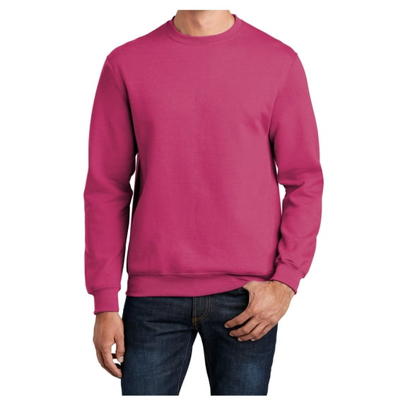 Yellow Rooster Men's Core Fleece Classic Crewneck Sweatshirt Sangria XL