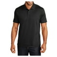thumbnail image 1 of Yellow Rooster Men's Diamond Jacquard Male Polo T-Shirt Black XS, 1 of 5
