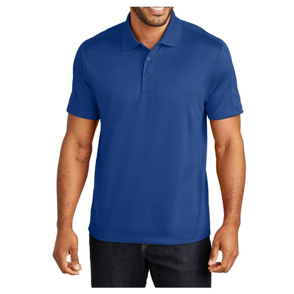 Yellow Rooster Men's Diamond Jacquard Male Polo T-Shirt True Blue XS