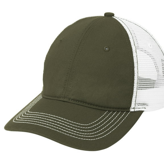 Yellow Rooster Men's District Mesh Back Male Cap Army/ White