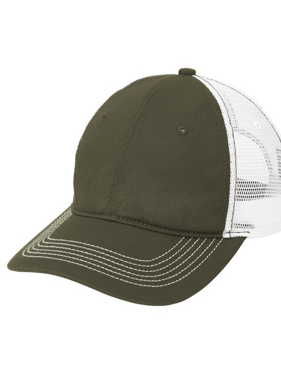 Men's District Mesh Back Male Cap Army/ White