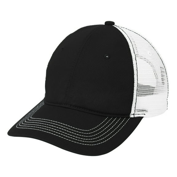 Yellow Rooster Men's District Mesh Back Male Cap Black/ White