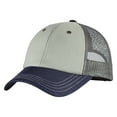 thumbnail image 1 of Yellow Rooster Men's District Tri-Tone Mesh Back Cap Chrome/New Navy/Charcoal, 1 of 3