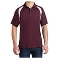 thumbnail image 1 of Yellow Rooster Men's Dry Zone Colorblock Raglan Male Polo T-Shirts Maroon/ White Black 4XL, 1 of 6