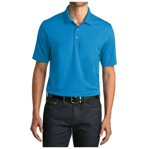 Yellow Rooster Men's Dry Zone UV Micro Mesh Polo Coastal Blue L