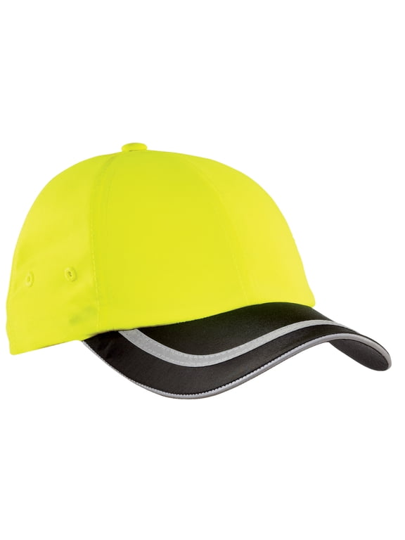 Men's Enhanced Polyester Visibility Cap Safety Yellow/ Black
