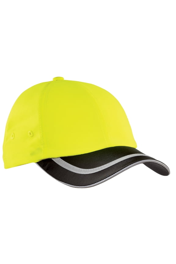Men's Enhanced Polyester Visibility Cap Safety Yellow/ Black
