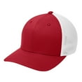thumbnail image 1 of Yellow Rooster Men's Flexfit Mesh Back Male Cap True Red/ White S/M, 1 of 5