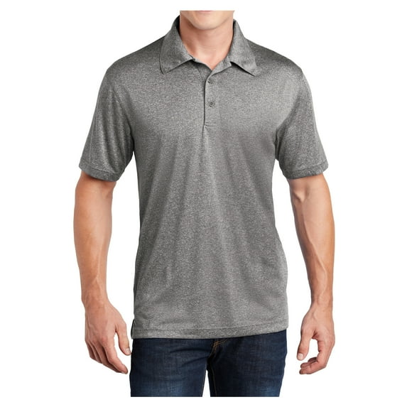 Yellow Rooster Men's Heather Contender Polyester Polo Vintage Heather 4XL