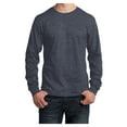 thumbnail image 1 of Yellow Rooster Men's Long Sleeve Core Cotton/Polyester Tee Heather Navy M, 1 of 6