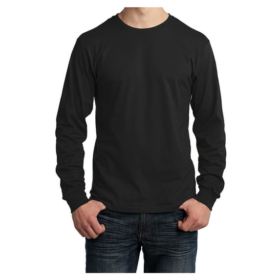 Yellow Rooster Men's Long Sleeve Core Cotton Tee Jet Black XL