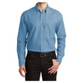 thumbnail image 1 of Yellow Rooster Men's Long Sleeve Denim Shirt Faded Denim 5XL, 1 of 6