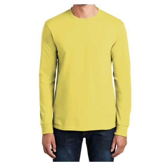 Yellow Rooster Men's Long Sleeve Essential T-Shirt Yellow 4XL