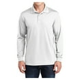 thumbnail image 1 of Yellow Rooster Men's Long Sleeve Micropique Sport-Wick Polo Shirt White XS, 1 of 8