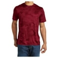 thumbnail image 1 of Yellow Rooster Men's Moisture Wicking CamoHex Polyester T-Shirts Deep Red XS, 1 of 8