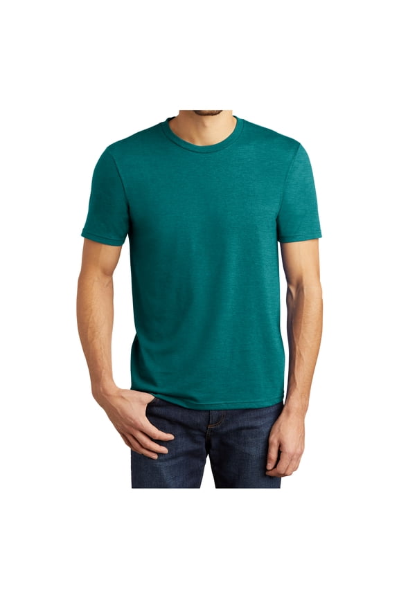 Men's Perfect Tri Polyester/Cotton/Rayon T-Shirts Heathered Teal XS