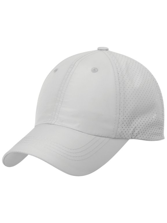 Men's Perforated Polyester Cap White