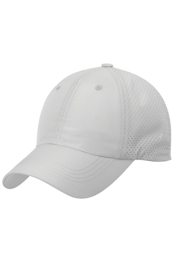 Men's Perforated Polyester Cap White