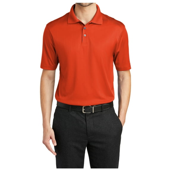 Yellow Rooster Men's Performance Fine Jacquard Polo Autumn Orange XL