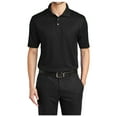 thumbnail image 1 of Yellow Rooster Men's Performance Fine Jacquard Polo Black 2XL, 1 of 6