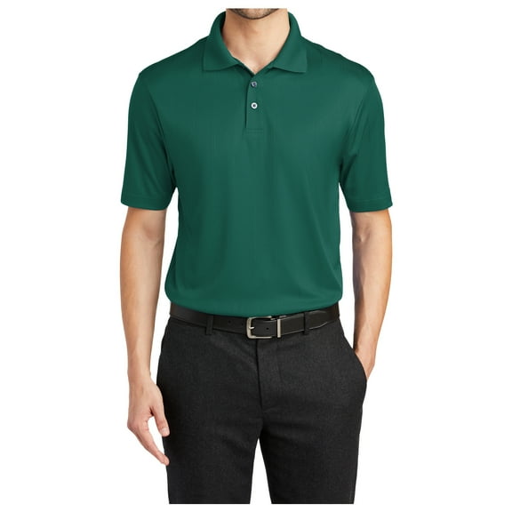 Yellow Rooster Men's Performance Fine Jacquard Polo Green Glen XL