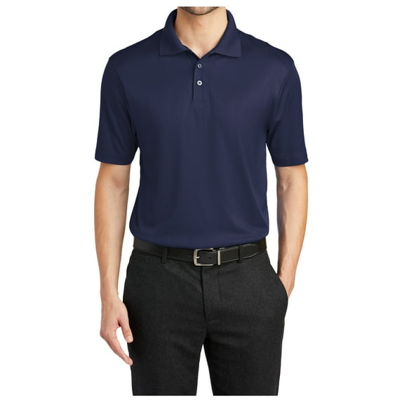 Yellow Rooster Men's Performance Fine Jacquard Polo True Navy M