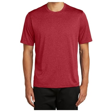 Yellow Rooster Men's Polyester Heather Contender Male T-Shirts Scarlet Heather M