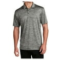 thumbnail image 1 of Yellow Rooster Men's PosiCharge Electric Heather Polo Male T-Shirts Black Electric S, 1 of 5