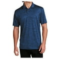 thumbnail image 1 of Yellow Rooster Men's PosiCharge Electric Heather Polo Male T-Shirts Dark Royal-Black Electric XL, 1 of 5