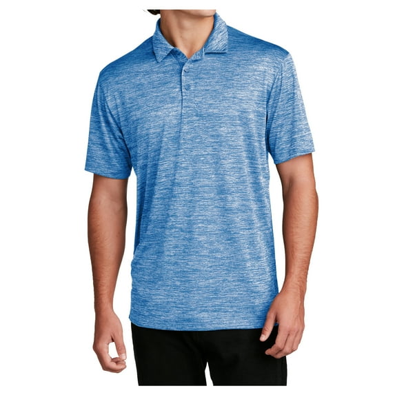 Yellow Rooster Men's PosiCharge Electric Heather Polo Male T-Shirts True Royal Electric XS