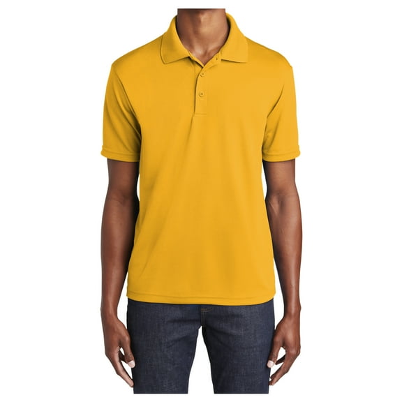 Yellow Rooster Men's PosiCharge RacerMesh Polo Shirts Gold L