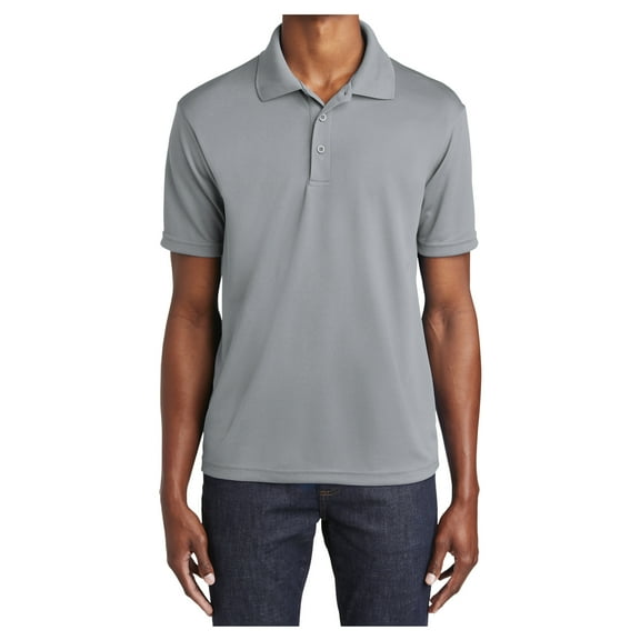 Yellow Rooster Men's PosiCharge RacerMesh Polo Shirts Silver M