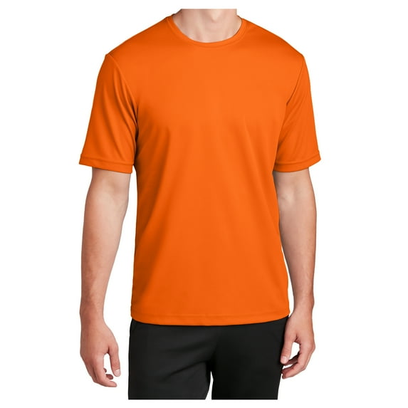 Yellow Rooster Men's PosiCharge RacerMesh Tee Neon Orange M