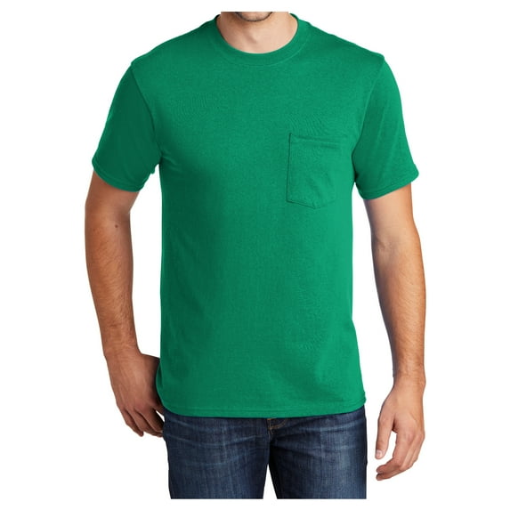 Yellow Rooster Men's Short Sleeve Core Cotton Pocket Tee Kelly L