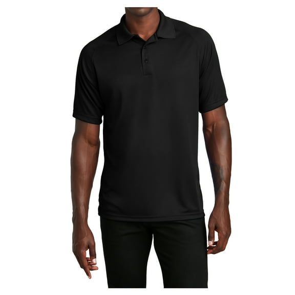 Yellow Rooster Men's Short Sleeve Dry Zone Raglan Male Polo Shirt Black XS