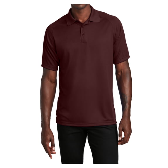 Yellow Rooster Men's Short Sleeve Dry Zone Raglan Male Polo Shirt Maroon M