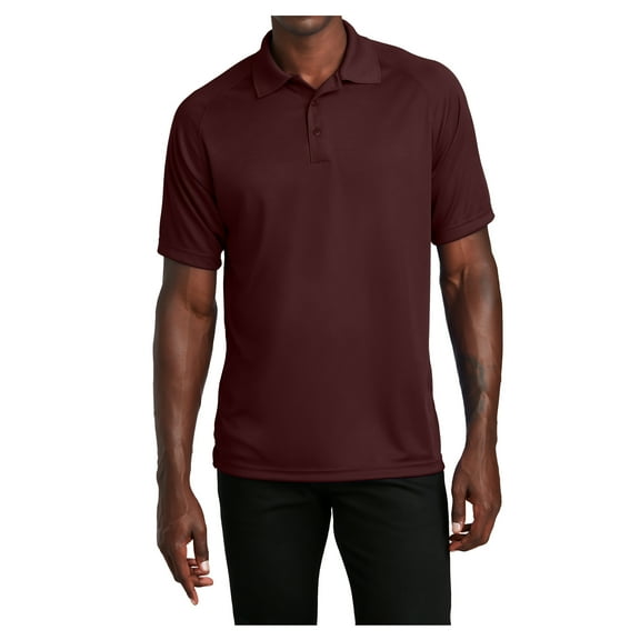 Yellow Rooster Men's Short Sleeve Dry Zone Raglan Male Polo Shirt Maroon XS