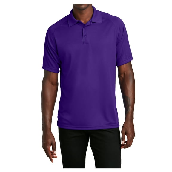 Yellow Rooster Men's Short Sleeve Dry Zone Raglan Male Polo Shirt Purple XL