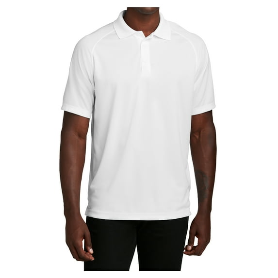 Yellow Rooster Men's Short Sleeve Dry Zone Raglan Male Polo Shirt White S