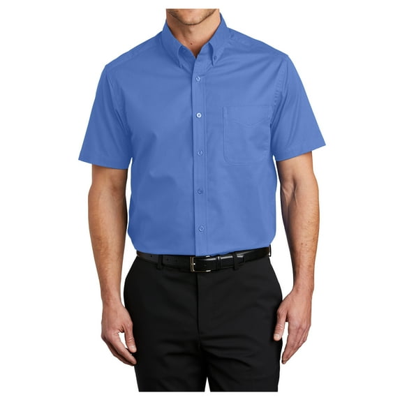 Yellow Rooster Men's Short Sleeve Easy Care Shirt Ultramarine Blue 3XL