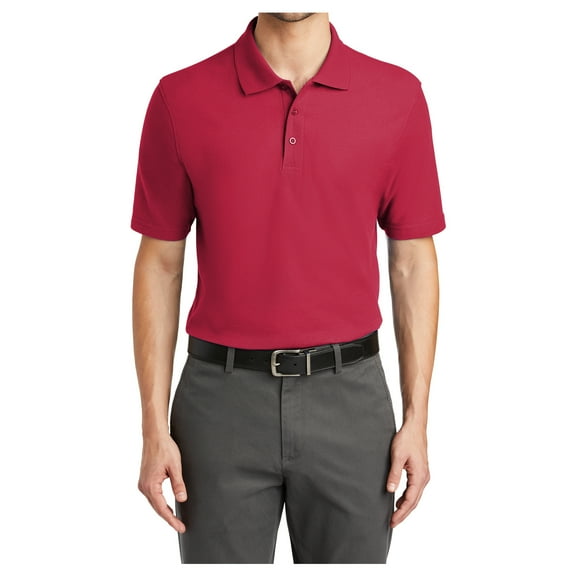 Yellow Rooster Men's Short Sleeve Stain-Release Polo T-Shirts Red XS