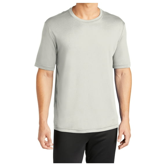 Yellow Rooster Men's Short Sleeve Tall PosiCharge Competitor Polyester Tee Silver 3XLT