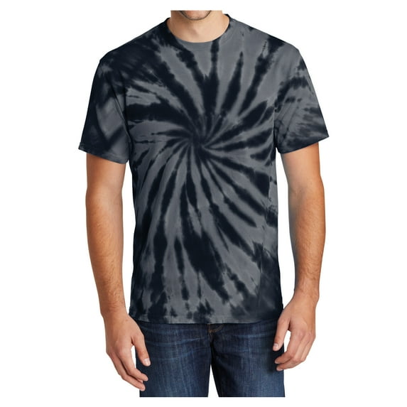 Yellow Rooster Men's Short Sleeve Tie-Dye Male Cotton T-Shirts Black 4XL