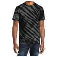 thumbnail image 1 of Yellow Rooster Men's Short Sleeve Tiger Stripe Tie-Dye Cotton T-Shirts Black S, 1 of 6