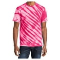 thumbnail image 1 of Yellow Rooster Men's Short Sleeve Tiger Stripe Tie-Dye Cotton T-Shirts Pink arge, 1 of 6
