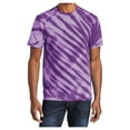 thumbnail image 1 of Yellow Rooster Men's Short Sleeve Tiger Stripe Tie-Dye Cotton T-Shirts Purple 2XL, 1 of 6