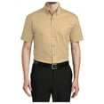 thumbnail image 1 of Yellow Rooster Men's Short Sleeve Twill Shirt Stone 4XL, 1 of 6