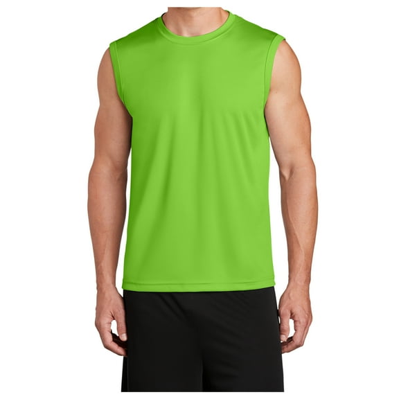 Yellow Rooster Men's Sleeveless PosiCharge Competitor T-Shirts Lime Shock XS