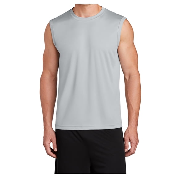 Yellow Rooster Men's Sleeveless PosiCharge Competitor T-Shirts Silver 2XL