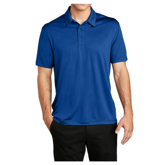Yellow Rooster Men's Sport-Tek Embossed PosiCharge Tough Polo True Royal L